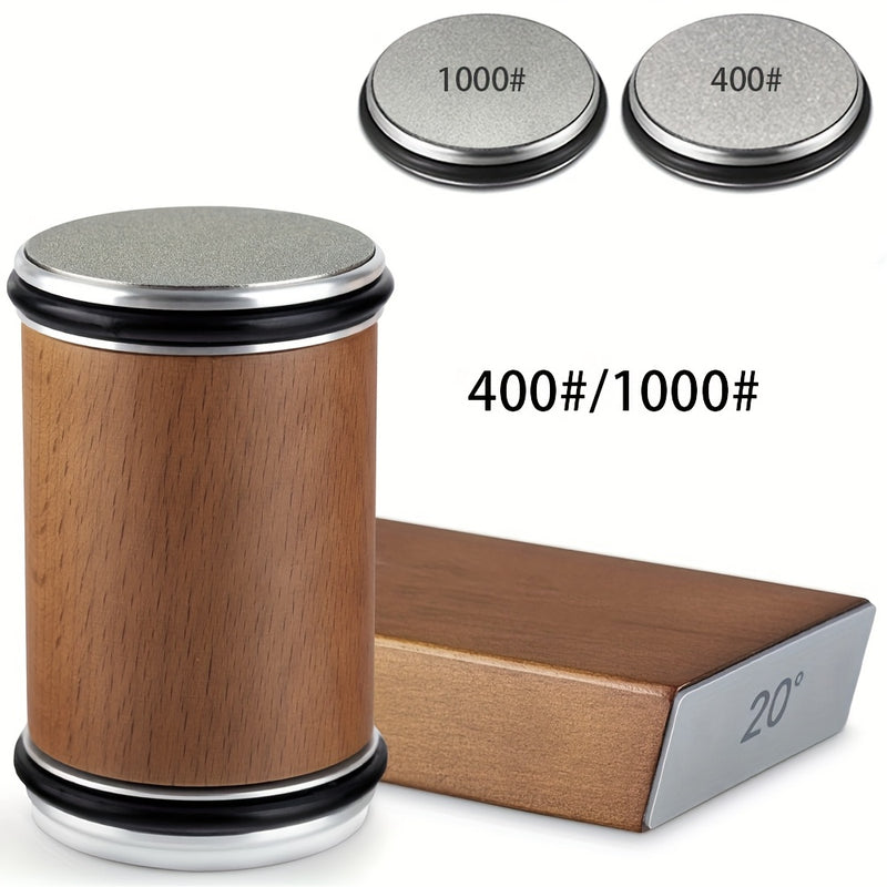 Kit de afilador mejorado, afilador de diamante adecuado para cualquier dureza del acero, kit de afiliación de cuchillos de cocina con ángulos magnéticos de 15 y 20 grados, ¡un regalo perfecto para la familia!