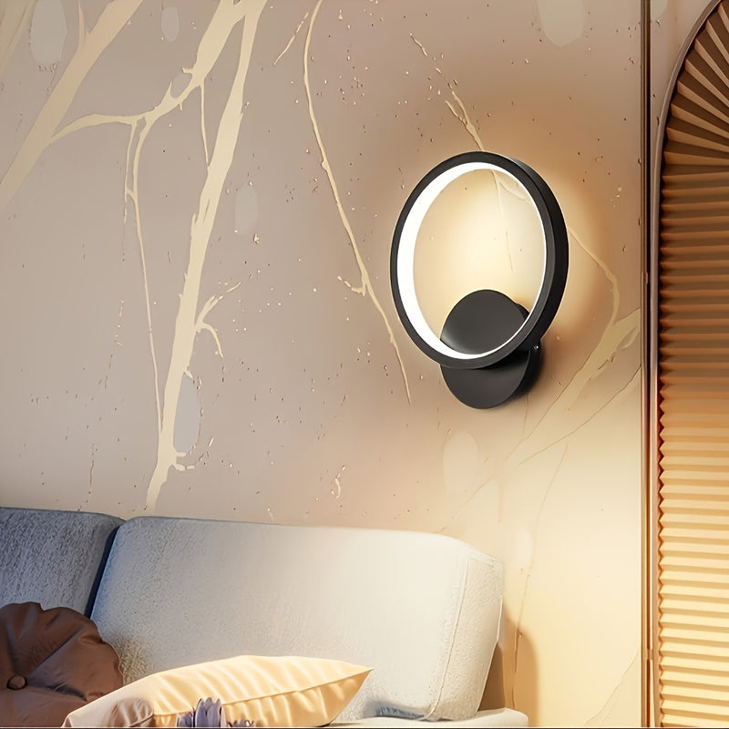 1 pieza de moderno espejo de pared LED - Negro/Blanco, montaje semienterrado, diseño desmontable para pasillos, cocinas, oficinas y garajes - Incluye hardware de instalación, 110V-240V, acabado metálico con aceite, iluminación de cocina | Acabado metálic