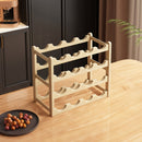 Soporte para Botellas de Vino con Niveles y Separados, Se Puede Colocar Una (Estante para Vino de 2/3/4 Niveles Requiere Montaje)