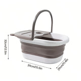 2 uds o 1 ud Bañera Plegable para Pies - Sin Necesidad de Electricidad, Cubo Portátil con Piscina Suave para Remojar en Casa, Viajes y Salón - Diseño Colapsable, Naranja, Ideal para Relajación y Pedicuras, Accesorio de Autocuidado, Mangos Ergonómicos, Fá