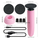 Removedor eléctrico de callos con velocidad ajustable, 3 almohadillas de lijado y 3 cabezales para uñas – Herramienta multiusos para pedicura, exfoliación y eliminación de piel muerta, acabado metálico para hombres y mujeres