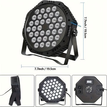 36 Luces LED de colores para estudios de baile, iluminación de escenario para bodas y actuaciones, mejorando la atmósfera.