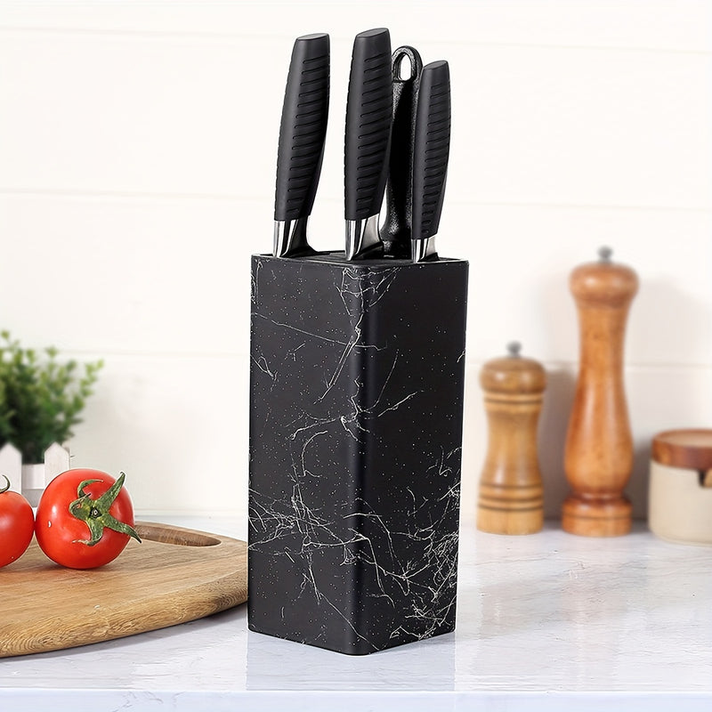 Bloque de Cuchillos Versátil - Diseño Fácil de Limpiar y Ajustable con Ranuras Desmontables para Diversas Hojas, Organizador de Cocina de Plástico Duradero