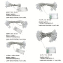 1pz Luces de Cadena 10, 20, 30, 40, 80, Estrellas LED con Caja de Batería, Luces de Hadas para Bodas y Año Nuevo, Blanco Cálido