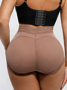 Bragas moldeadoras de cintura alta para mujer, con efecto levanta glúteos y reductor de abdomen, mezcla de 48% elastano/52% nailon, ropa interior sin costuras para estómago plano y adelgazamiento de muslos, solo lavado a mano