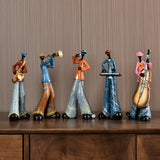 1 Pieza, Figuras De Banda De Jazz De Resina, Estatuas De Músicos Vintage, Decoración Artística Para Sala De Estar, Estantería, Soporte De Tv, Gabinete De Vinos, Decoración Del Hogar