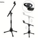Soporte de Micrófono Retráctil de Brazo Oscilante Montado en el Suelo para Actuaciones en Escenario/Conciertos con Trípode, Soporte de Trípode