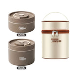 Caja de almuerzo portátil aislada de microondas de varias piezas, juego de contenedores de alimentos con contenedor de almuerzo de acero inoxidable 304 independiente, con función de aislamiento, para regresar a la escuela.