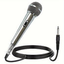Microfono condensador portátil, micrófono profesional con cable, dinámico y conexión de 6.35 mm, tacto suave, alimentación DC, ideal para escenario, canto, transmisión en vivo, videoconferencias y karaoke - no requiere baterías
