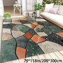Tapete de área con patrón de piedra natural - Poliéster suave, lavable en máquina, decoración al aire libre para patio, balcón y picnic - 79x118 pulgadas, 200x300 cm, tapete de decoración al aire libre | Diseño de piedra natural | Tapete lavable en máqui