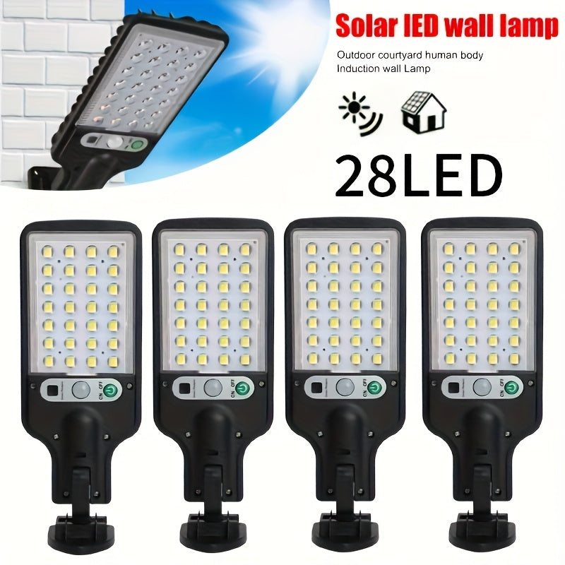 1/2/4/6/8 piezas de luz solar exterior para pared con sensor de movimiento - Energía solar, IP44, resistente al clima, control remoto, batería de litio recargable, cubierta de lente de plástico para jardín, garaje, patio trasero y iluminación de escenari