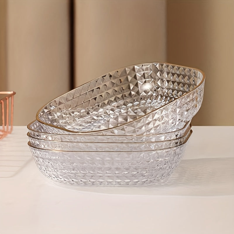 2pcs/4pcs Bandeja de Servir Cuadrada de Plástico - Versátil para Frutas, Postres, Tartas, Aperitivos y Desayuno - Decoración Duradera para Cocina y Comedor