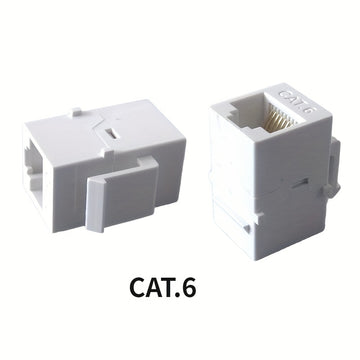 20 piezas de conector RJ45 hembra a hembra para conexión de red informática CAT.6 Gigabit Ethernet, destinado a fines de telecomunicaciones, incluyendo teléfonos, computadoras de escritorio, laptops y otros dispositivos que permiten acceder a datos, cont