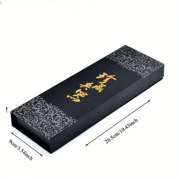 Estuche de exhibición de espada negra de lujo - 10,6" (26,49 cm) caja de almacenamiento de armas antiguas con diseño ornamentado, caja de regalo de cartón duro para cumpleaños, Navidad, Halloween y fiestas, regalo coleccionable, ideal para Navidad