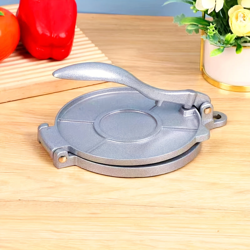 Prensa de Panqueques de Aleación de Aluminio Resistente, Panel de Mano de Obra Fina de 16cm, Presión Uniforme, Fácil de Limpiar - Ideal para Panqueques Caseros, Tortillas y Más