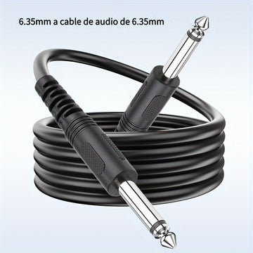 Cable de audio I-zclive de 6.5 mm, cable de audio macho a macho de 6.35 mm, cable de audio de 6.5 mm de cobre libre de oxígeno, cable de audio de reducción de ruido de 6.35 mm, conector de metal aplicable para computadora, DVD, bajo, teclado. Eid Al-Adha
