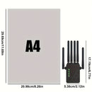 OEKE 6-antenas 2.4GHz WiFi Extender & Repeater - Capacidad para 25 dispositivos, cobertura amplia, WPS, enchufa y juega, 110-130V, fuente de alimentación de EE. UU. para hogar y oficina, WiFi Extender para hogar, red de oficina, diseño de tecnología mode