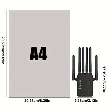 OEKE 6-antenas 2.4GHz WiFi Extender & Repeater - Capacidad para 25 dispositivos, cobertura amplia, WPS, enchufa y juega, 110-130V, fuente de alimentación de EE. UU. para hogar y oficina, WiFi Extender para hogar, red de oficina, diseño de tecnología mode