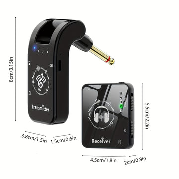 Sistema de monitorización intrauditivo inalámbrico de 2,4 G, transmisor giratorio de 282°, receptor de clip de collar portátil, emparejamiento automático recargable, baja latencia, distancia efectiva de 39,93 metros para estudio, ensayo de banda, actuaci