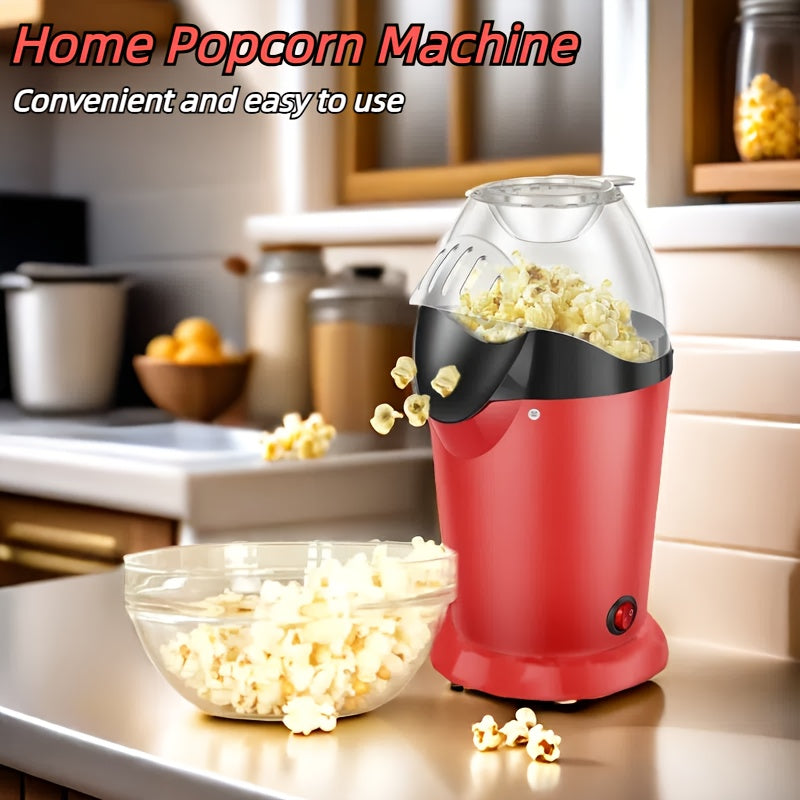 Máquina de palomitas de maíz eléctrica, estilo clásico americano, 110V-130V enchufe estadounidense, palomero de palomitas de maíz fácil de usar para el hogar, material PP duradero, no requiere batería