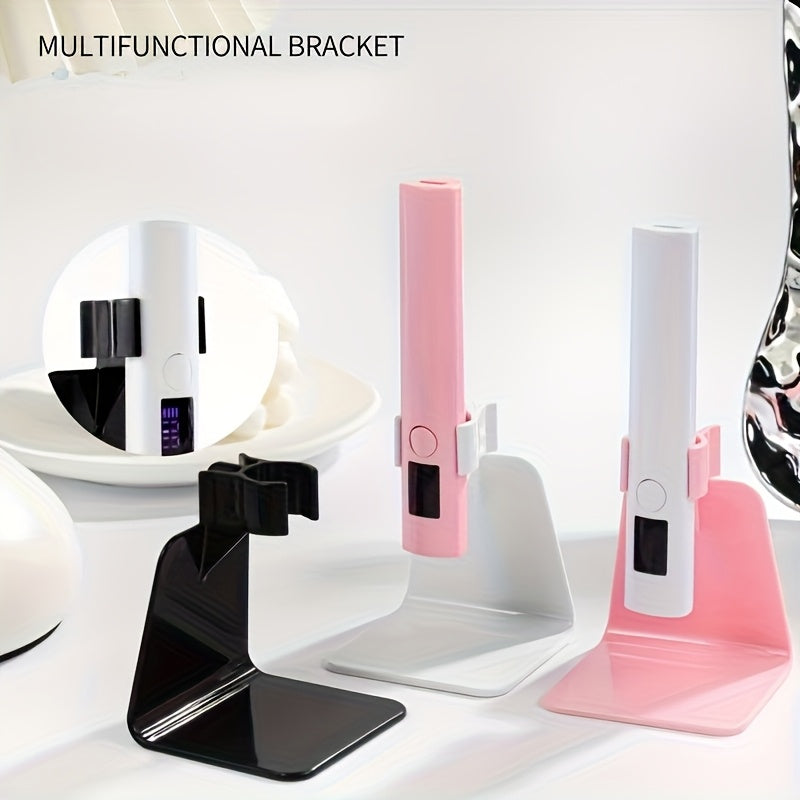 3 Piezas Soporte Multifuncional para Lámpara de Uñas - Diseño Ergonómico con Agarre Seguro, Plástico Rosa Duradero para Secadores LED, Organizador Ahorrador de Espacio para Salón y Hogar