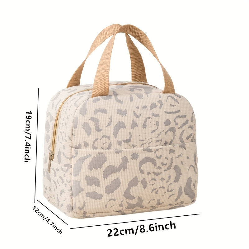 Lonchera aislante con diseño de tinta, gran capacidad, para trabajo y escuela, bolsa de picnic con hielo para viajes al aire libre, sin contacto con alimentos, regreso a clases