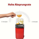 Fabricante de palomitas de maíz de 120V para EE. UU. - Sin aceite, sin aditivos, operación manual portátil, rojo con ventana transparente y asa, perfecto para fiestas, cine en casa y cajas de palomitas, regalos de palomitas, gadget elegante, palomitas si