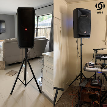 Soporte para Altavoz de Suelo Ajustable y Plegable, Estable y Resistente, Ideal para Escenarios e Invernaderos