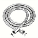Conjunto de cabezal de ducha turbo de mano de alta presión con manguera de acero inoxidable de 59 pulgadas, 5 repuestos de filtro de algodón PP, flujo de agua ajustable con botón de parada, cabezal de ducha filtrado giratorio de 360 grados, accesorios de