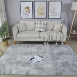 1pc Alfombra de peluche teñida de punto, Alfombra de lujo moderna, absorbente de agua, antideslizante, adecuada para salas de estar y dormitorios, decoración para el hogar, limpieza en seco