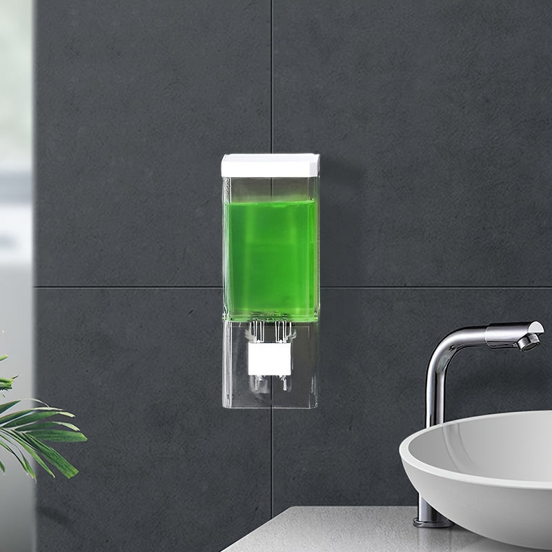 1Pc Dispensador de jabón manual de pared: Máquina de jabón de mano de un solo cabezal para hotel de baño, fácil de usar, ahorra tiempo y esfuerzo Decoraciones de Halloween y Navidad