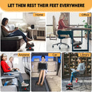 Taburete de pie ajustable para oficina, reposapiés ergonómico de 3 niveles bajo el escritorio, asistente de lugar de trabajo moderno, no eléctrico, material de plástico duradero, negro