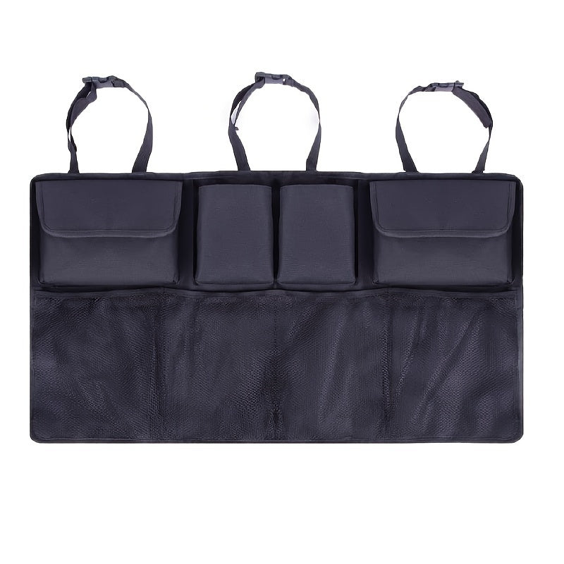 Organizador Plegable para Respaldo de Asiento de Coche, Bolsa de Almacenamiento de Malla de Tela Oxford para Vehículos