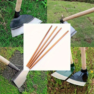 Instrumento de Jardinería Multifuncional con Mango de Madera - Adecuado para Rastrillar, Palar y Martilar - Perfecto para Trabajos de Jardinería y Diseño de Paisajes