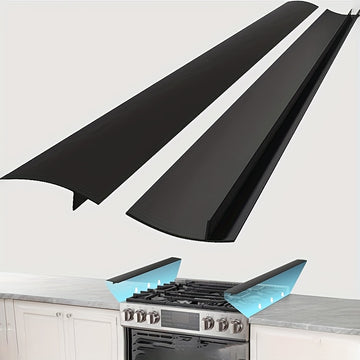 2-Unidad HeatGuard Cubierta de Silicón para Brecha de Estufa de Gas, 21-Pulgadas, No Eléctrica, Fácil Limpieza, Protector de Mostrador de Cocina Resistente al Calor, No Necesita Batería
