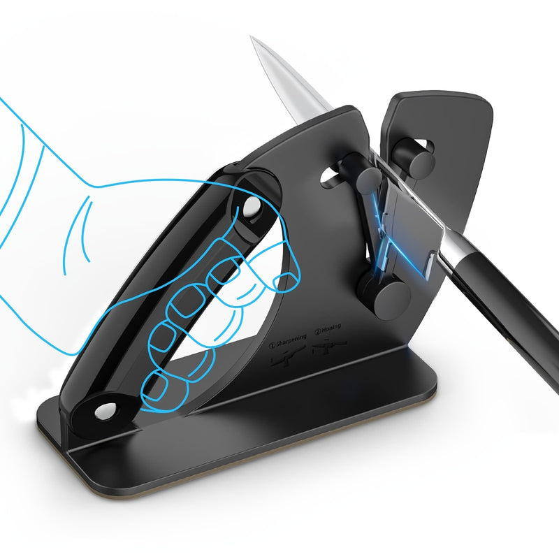 Afilar cuchillos, afilador de cuchillos con mango y base antideslizante para seguridad y facilidad, anysharp