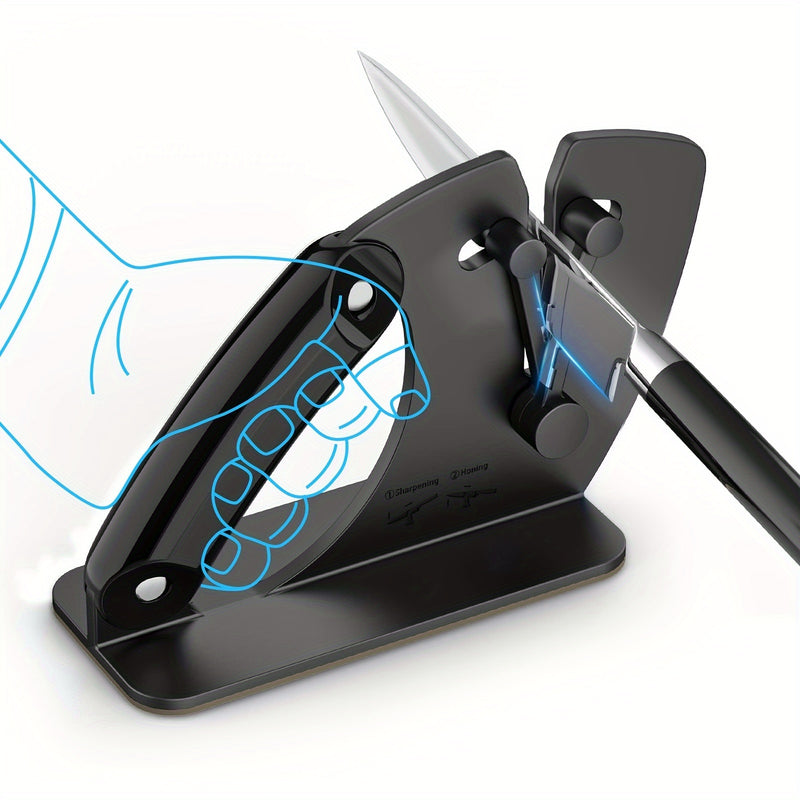 Afilar cuchillos, afilador de cuchillos con mango y base antideslizante para seguridad y facilidad, anysharp