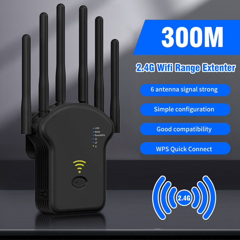 Amplificador de rango Wi-Fi OEKE, 300Mbps de banda dual 2.4G, repetidor de señal inalámbrico, con potente amplificador de señal WiFi, enchufe de EE. UU., fuente de alimentación de 110V-130V para cobertura y conectividad en el hogar.