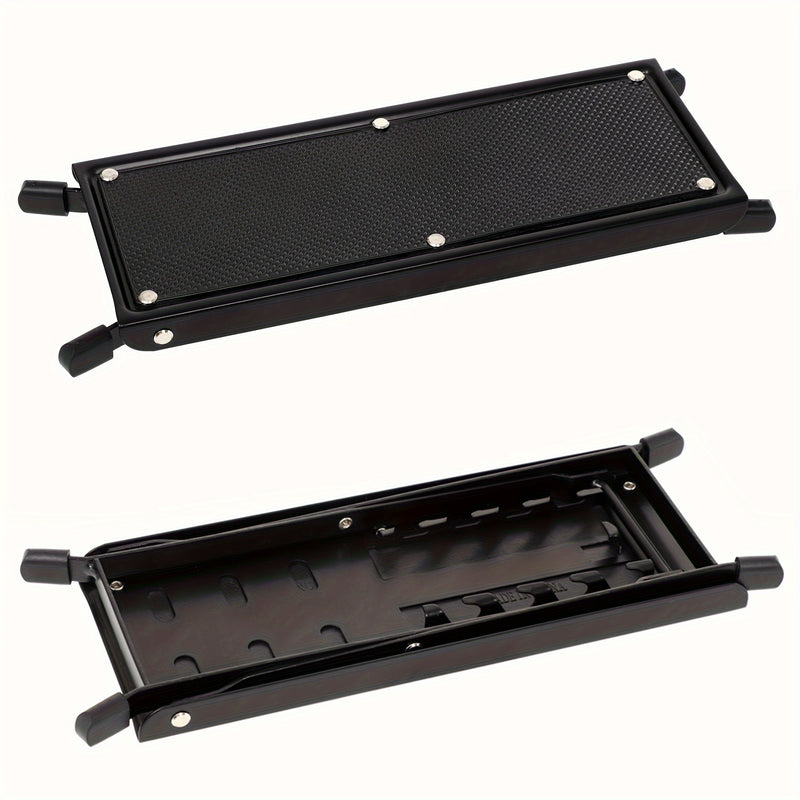 Delicia del ProGuitarrista - Pedal de Guitarra Metálico Ajustable de 4 Niveles con Diseño Plegable, Reposapiés Ergonómico y Construcción Duradera para una Experiencia de Juego Mejorada