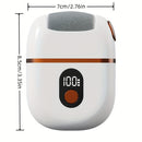 Masajeador eléctrico de pies recargable con pantalla digital - Incluye 3 cabezas de repuesto, carga USB, diseño portátil para un cuidado suave de los pies y pedicura.