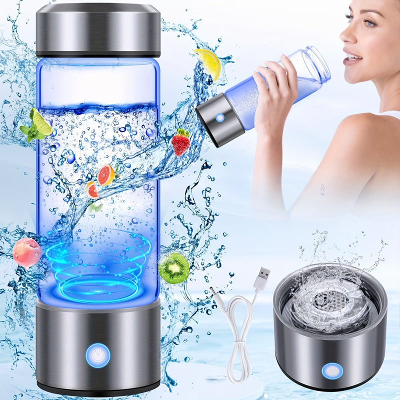 Botella portátil de agua hidrogenada, versión mejorada de 1000mAh, taza de agua rica en hidrógeno, generador electrolítico de hidrógeno recargable en 3 minutos, repuestos para máquina de burbujas, ideal para casa, oficina, viajes y gimnasio