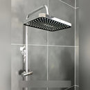 1 pieza, cabeza de ducha de pared de gran tamaño de alta presión - Diseño moderno de plástico negro, 304X118mm, cubrimiento completo del cuerpo con flujo de agua uniforme, fácil de instalar para el baño del hogar, soporte de cabeza de ducha, accesorios d