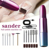 Taladro de uñas portátil, kit profesional de manicura eléctrica con 18 cabezales reemplazables, velocidad ajustable - alto RPM, ideal para cuidado de uñas y pies, incluye empujador de cutículas, regalo perfecto para mujeres, cumpleaños, días festivos y D