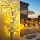 Luces Navideñas Solares de 1 pieza, Luces Flexibles de Vid Suelta para Halloween, Luz de Árbol de Abedul Blanco, Decoración de Árbol de Ratán de 8 Módulos, Luz Exterior para Jardín Hogar Sala de Estar Camping, Fiesta Cumpleaños Ramadán Tira de Luz Extern