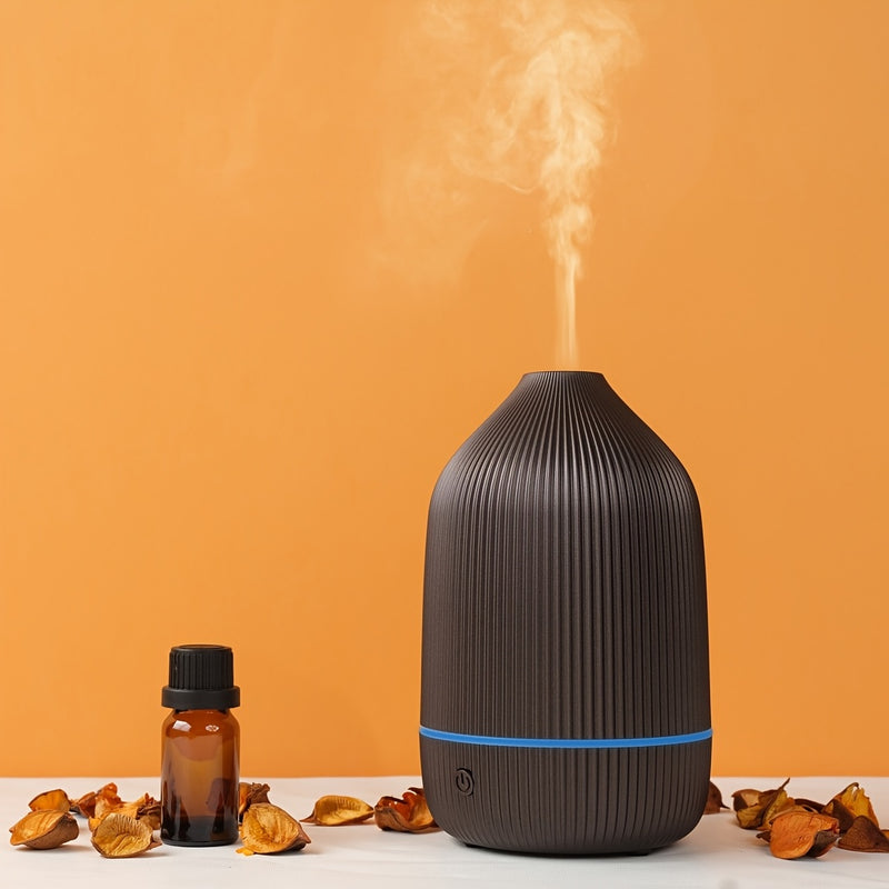 Diseminador de aromaterapia ultrasonico compacto con alimentación USB y función de niebla - Negro, ideal para hogar y oficina, diseminador para hogar, oficina y sala de estar.