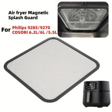 Guarda de salpicaduras para freidor de aire metálico para modelos 9285/9270, COSORI 6,2L/6L/5,5L - Red de absorción magnética, prevención de salpicaduras de aceite, diseño duradero y fácil de limpiar, accesorios para freidor de aire, parte de electrodomé
