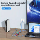 Divisor Gigabit Ethernet 1000Mbps de 1 a 2/3/4 RJ45 para Computadora/Hub/Empalmeador/Ruta/Caja Set-Top/Digital TV