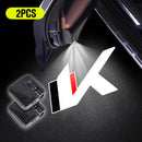 2 luces LED de bienvenida para auto con diseño de logo KIA, brillantes, funcionan con baterías, fácil instalación al abrir la puerta, ideales para vehículos, deportes, compatibles con Kia K2, K3, K4, K5, K7, K8, K9 - No incluyen baterías, accesorios para