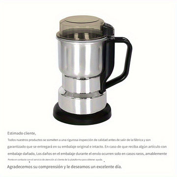 1pc, Mini Molinillo Eléctrico para el Hogar - Operación de Un Solo Toque, Protección contra Sobrecalentamiento, Molienda de Precisión para Café, Especias, Cereales, Solución de Almacenamiento Simple para la Cocina