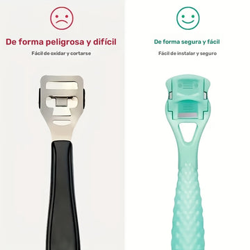 1pc EasyCare Raspador de pies de plástico para eliminar la piel muerta y los callos, Planificador manual de la suela del talón para pedicura, Herramienta de belleza para el cuidado personal sin perfume no eléctrico, No se requiere adaptador